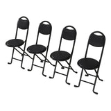 4pcs Folding Stool with Back, Cushioned Padded Folding Stool, Portable Folding Chairs for Outdoor W2580P314329