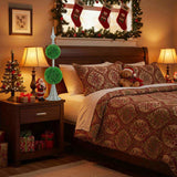 Two-Tier Artificial Plant D7x26.5" Natural Boxwood Sphere Topiary on Metal Spire Circle Ball Home 18565719