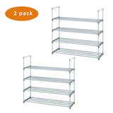 ZUN 2 Set 4 Tiers Shoe Rack Shoe Tower Shelf Storage Organizer For Bedroom, Entryway, Hallway, and 86375108