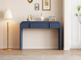 TREXM Modern Console Table with 2 Storage Drawers, Fluted Entryway Table with Rounded Silhouette for N715P196580M