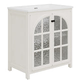 31" Farmhouse Bathroom Vanity Ceramic Sink, Faux Aged Finish, Vintage Rustic Bathroom Cabinet N817P299512W