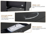 PB Wood Simple 4-Drawer Nightstand Dresser with USB Ports & Outlet Black 65945830