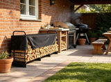 Firewood Rack with Waterproof Cover 150 x 14 x 46 in Outdoor Log Holder 660lb Capacity 73554185