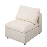 Modern Upholstered Middle Module for Modular Sectional,Sectional Sofa Couch Accent Armless Chair, W1123P201207