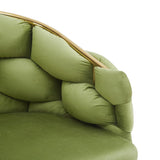 Set of 2 Luxury Handmade Accent Chair with Gold Legs, Modern Velvet Armchair for Living Room and N765P178333G