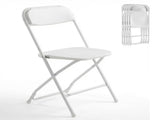 Folding Chairs, 4/6/10-Pack White Indoor Outdoor Stackable Portable for Events, Offices, Weddings 85824238