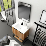 ZUN 30 Inch Freestanding Bathroom Vanity With Resin Basin,30x18, W999P181591