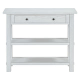 ZUN TREXM Retro Console Table with Drawer and Two Sturdy Shelves for Entryway, Living Room N715P195561K