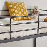 Twin Size Metal Bunk Bed for Kids Teens Adults, Heavy Duty Metal Bunk Bed with Ladder & Full-Length 72445538