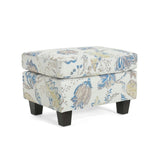 Springfield Upholstered Ottoman, Beige&Blue N757P233921F