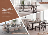 71 Inch Conference Table with Built-in Charging Station, Large Meeting Room Table for Office & 02412555