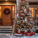4PCS Set 4.7" Christmas Glass Ball Ornaments Holiday Hanging Treeations for Party Holiday 02050476