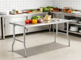 300 lbs Load Capacity Folding Commercial Prep Table, 48 x 24 Inch Stainless Steel Workstation, 95577285