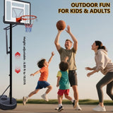Portable Basketball Hoop for Youth Adults & Kids,Adjustable Height 6.89 ft to 10.01 ft,34 inch 63367629