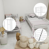 Twin Over Twin Metal Bunk Bed for Kids Boys Girls,Metal Structure Bedframe with Ladders & W1935P300320