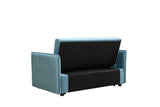 MEGA Pull Out Sofa Bed, Modern Adjustable Pull Out Bed Lounge Chair with 2 Side Pockets, 2 Pillows W97543708