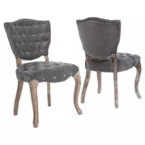 ZUN KD TUFTED CHAIR 61624.00GRYRUB