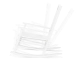 68.5*86*115CM Square Wooden Rocking Chair Wavy Backboard White 64145404