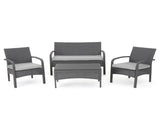 CORDOBA KD WICKER 4 PC CHAT SET 57458.00GRY