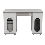 ZUN Complete Workstation Computer Desk with Storage, Grey 74539286