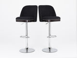 Counter Height Swivel Bar Stools Set of 2, 360&deg Swivel Upholstered Barstools with Back and Metal W2200P243709