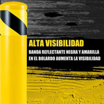 ZUN Safety Bollard Post, 36 Inch Height Steel Bollards, 3 Inch Diameter Parking Bollard, Yellow Powder 04065749