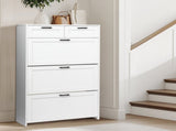 3 drawers, 2 lifters, top panel, shoe cabinet, particleboard, 80*25*120cm, white 77015694