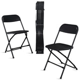 6pcs Injection Molding Classic Garden Plastic Folding Chair Black 75188255