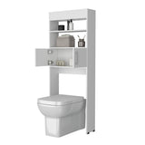 Bisbee 2-Door Over-the-Toilet Bathroom Storage Cabinet Shelf, White B128P287527