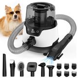 ZUN Dog Grooming Kit, Pet Hair Vacuum and Dog Dryer 5 Pet Grooming Tools, 600w Dog Grooming Vacuum 44455592