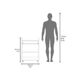 FM FURNITURE Burnside Kitchen Cart with 2 Doors and 1 Drawer, White B128P301404