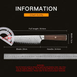 13.5-Inch Damascus Stainless Steel Kitchen Knife 67 Layer Vegetable Meat Fish Slicing Chopping 54785011
