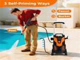 Orange Black 2300 PSI Electric Pressure Washer with 4 Quick-Connect Nozzles & Soap Bottle, 1900W 28713643