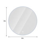32'' LED Round LED Bathroom Mirror with Lights-Wall Mount Vanity, Anti-Fog, 3 Color Temperature W2709P242511