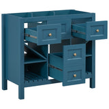 36'' Bathroom Vanityout Sink, Solid Wood Frame Bathroom Storage Cabinet, Freestanding Vanity N710P175425C