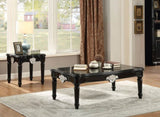 Black Coffee Table with Turned Legs B062P209075