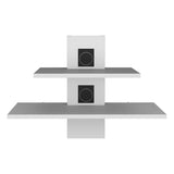 Burgos Floating Shelf, 2 Tier-Shelf Wall Unit with Cable Management B070P173214