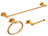Bathroom Hardware Set, Thicken Space Aluminum 3 PCS Towel bar Set- Brushed Gold 16-27 Inches 65140933