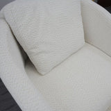 Modern 360 Degree Swivel Sofa Chair, Round Armchairs with High Backrest and Upholstered, Beige W1183P254690