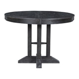 ZUN TREXM Farmhouse Dining Table Extendable Round Table for Kitchen, Dining Room WF305980AAB