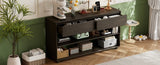 TREXM Console Table for Entryway, Vintage Entryway Table with Drawers and Shelves, Perfect Console N715P233434P