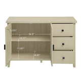 Rattan 2 Door 3 Drawer Cabinet, Suitable for Bedroom, Living Room, Study W688P223037