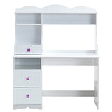 White 2-Drawer Writing Desk B062P189249