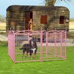 ZUN Dog Playpen Indoor 32 inch 8 Panels Metal Dog Pen Pet Dog Fence Outdoor Exercise Pen with Doors, W368P234002