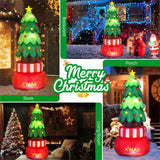 Lighted Blow-Up Xmas Tree - Self-Rotating Design, Waterproof Fade-Resistant, 2 Ground Stakes2 Water 20351489