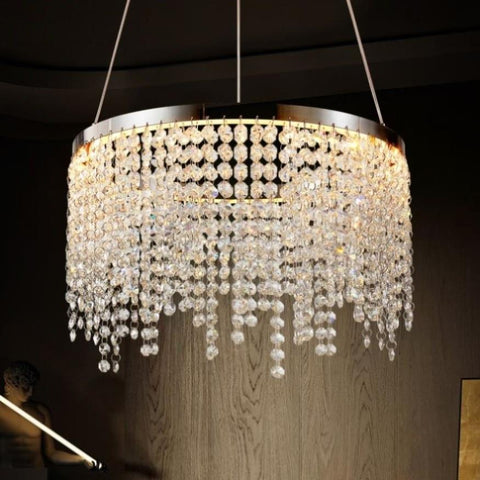 ZUN 15.7-inch Fancy hanging ceiling lamps luxury modern pendant light crystal chandelier W1340P222514