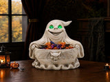 Halloween Ghost Storage Bowl Figurine, Spooky Candy Dish with LED Light for Halloween Party 02679682