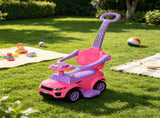 Pink 3-in-1 Kids Ride-On Push Car Stroller Sliding Car with Horn, Music, Lights & Secure Bar 22430753