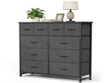 10-Drawer Fabric Dresser, Large Storage Tower for Bedroom, Closet, Living Room, Gray 63678886