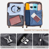 Luggage Sets 4 Piece, ABS Durable Suitcase with Travel Bag, Carry On Luggage Suitcase Set with 360&deg N726P218511R